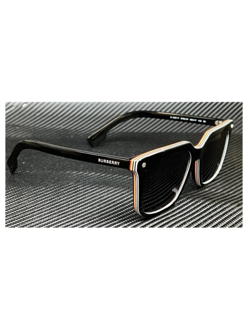 New Burberry Men Black Sunglasses 56-17-145